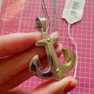 Elite force pirate 🏴‍☠️ Anchors⚓️ necklace 3 layers gold & silver 925 sterling